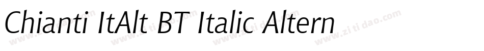 Chianti ItAlt BT Italic Alternate字体转换